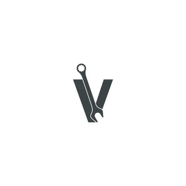 Ícone Logotipo Letra Com Ilustração Vetor Projeto Chave — Vetor de Stock