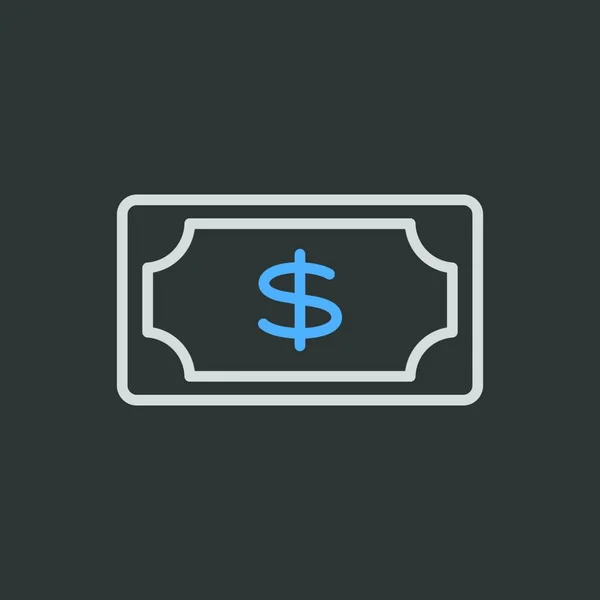 Dollar Geld Bankbiljet Pictogram Commerce Teken Grafiek Symbool Voor Website — Stockvector
