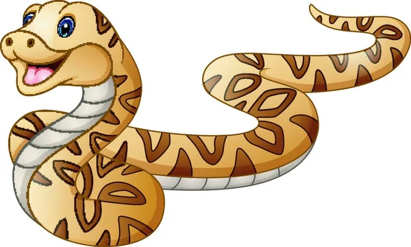 Ilustración Vectorial Dibujos Animados Serpiente Linda — Archivo Imágenes Vectoriales