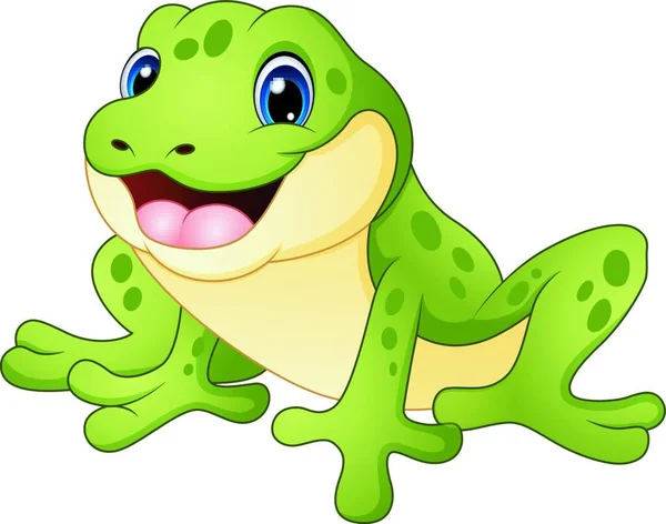 搞笑的青蛙的卡通插图 — 图库矢量图片