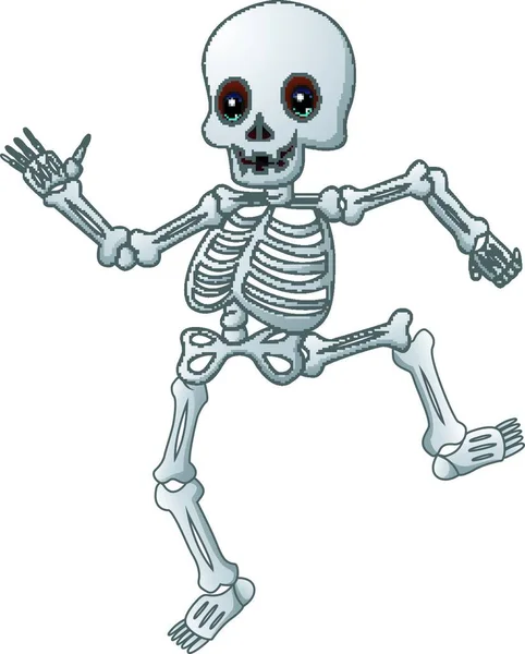 Darstellung Eines Skeletts Mit Totenkopf — Stockvektor