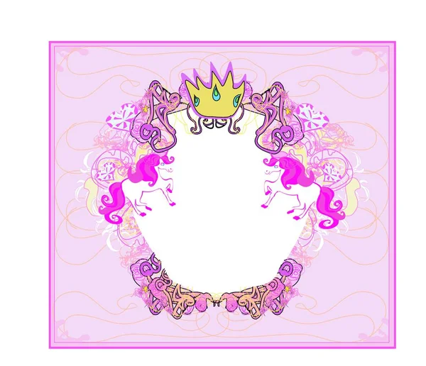 Belle Fille Avec Motif Floral Illustration Vectorielle — Image vectorielle