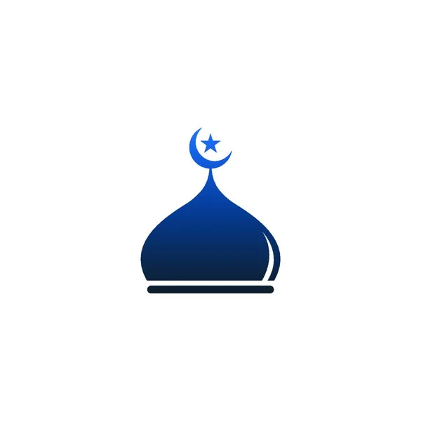 Islamisk Logotyp Moské Ikon Design Vektor Mall Illustration — Stock vektor