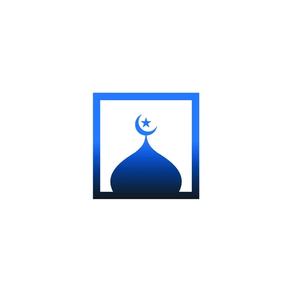 Islamische Logo Moschee Ikone Design Vektor Vorlage Illustration — Stockvektor