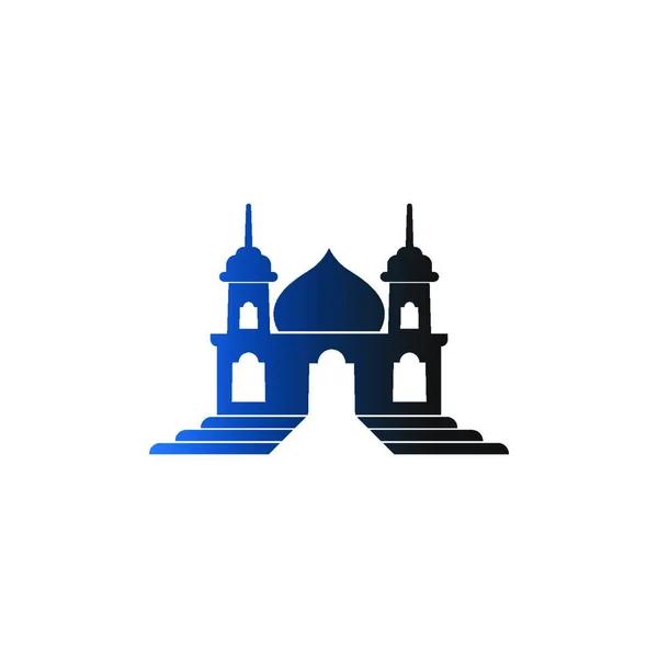Islamisk Logotyp Moské Ikon Design Vektor Mall Illustration — Stock vektor