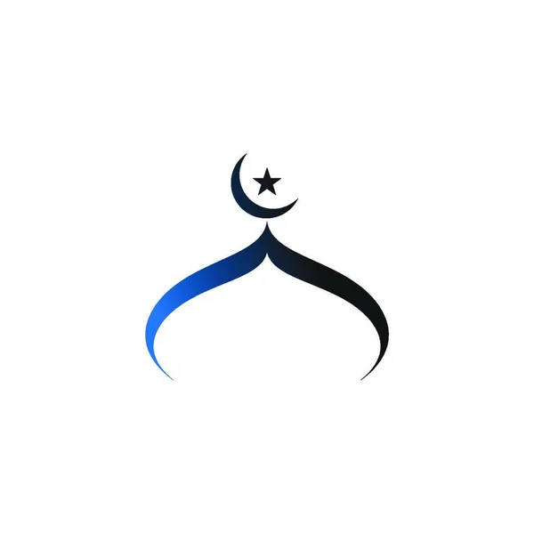 Islamskie Logo Projekt Ikony Meczetu Wektor Szablon Ilustracja — Wektor stockowy