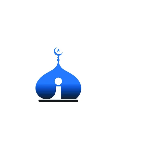 Islamische Logo Moschee Ikone Design Vektor Vorlage Illustration — Stockvektor