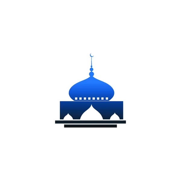 イスラムのロゴ モスクのアイコンデザインベクトルイラスト — ストックベクタ