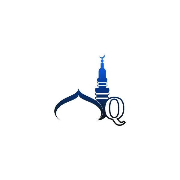 Значок Логотипу Літери Ілюстрацією Дизайну Мечеті Вектор — стоковий вектор