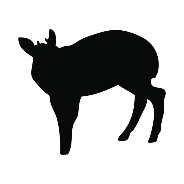 Silhouette Deer — Stock Vector