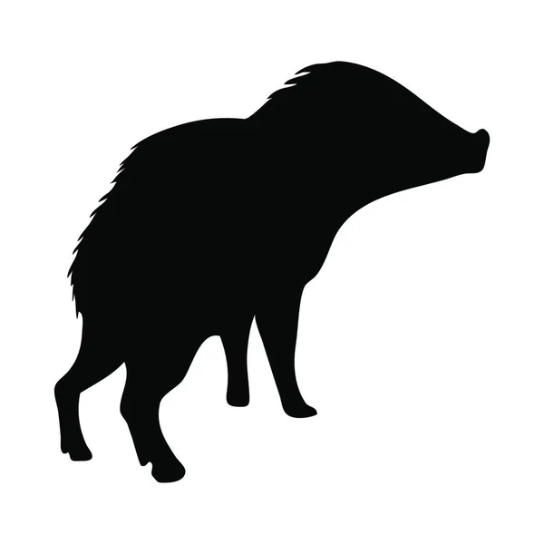 Schwarze Silhouette Eines Hundes — Stockvektor