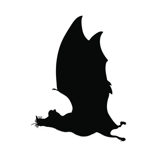 Halloween Silhouet Van Een Heks — Stockvector