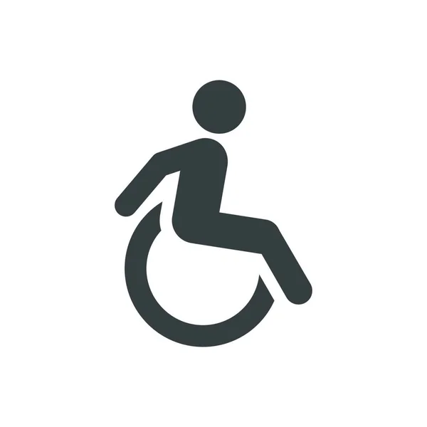 Homme Fauteuil Roulant Signe — Image vectorielle