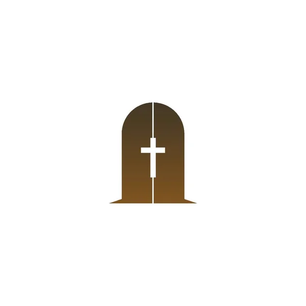 Chruch Icono Logotipo Signo Vector Diseño Ilustración Plantilla — Archivo Imágenes Vectoriales