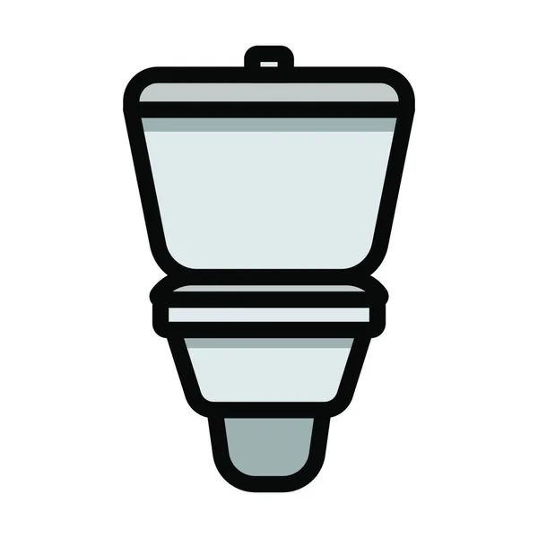 Туалет Простий Дизайн Піктограми Веб — стоковий вектор