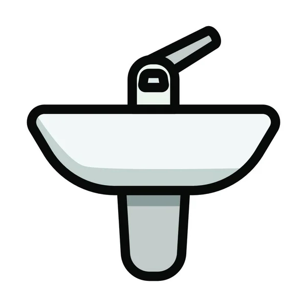 Bathroom Web Icon Simple Illustration — Stock Vector