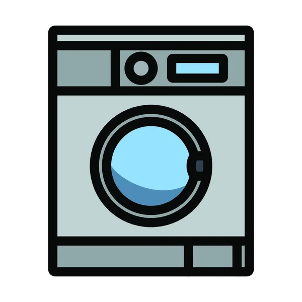 Tvättmaskin Ikon Enkel Illustration — Stock vektor