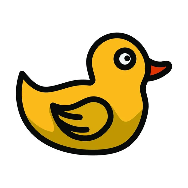 Duck Icon Flat Design Style Eps — Stock Vector