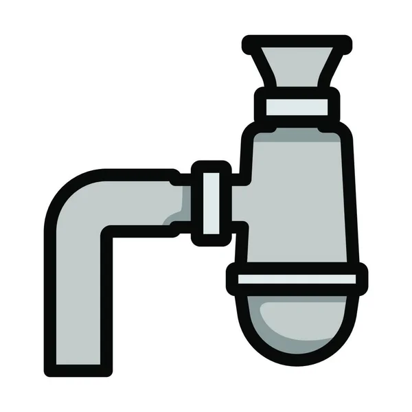 Pictogram Waterkraan Overzicht Kraan Vector Illustratie Symbool — Stockvector