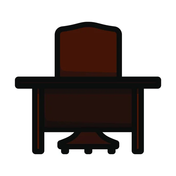 Chair Web Icon Simple Illustration — Stock Vector