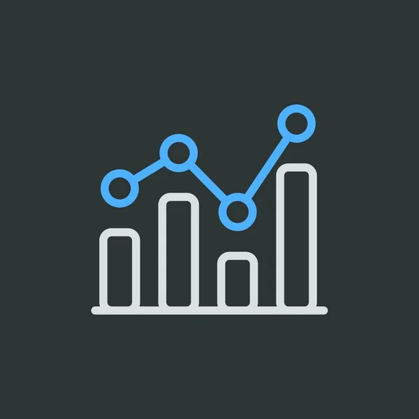 Gráfico Icono Del Esquema Moda Firma Finanzas Símbolo Gráfico Para — Archivo Imágenes Vectoriales