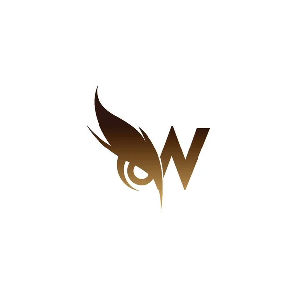 Harfi Logo Simgesi Baykuş Gözü Simgesi Tasarım Vektörü Çizimi — Stok Vektör