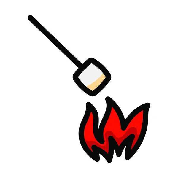 Ilustración Vectorial Icono Fuego — Vector de stock