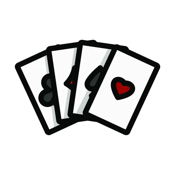 Poker Icono Del Juego Ilustración Vectorial — Vector de stock
