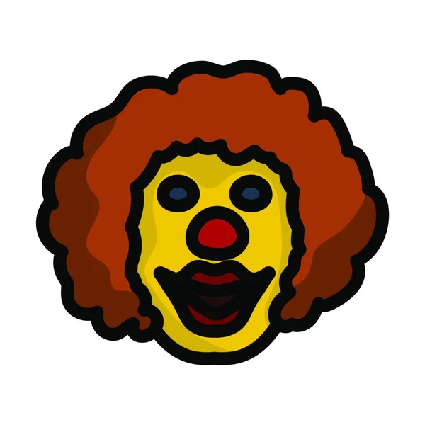 Vector Illustratie Van Een Cartoon Clown — Stockvector