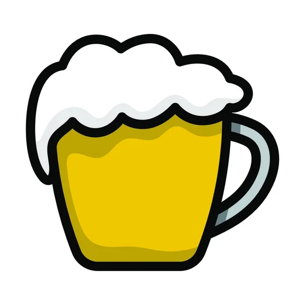 Bierglassymbol Skizze Illustration Von Whiskey Vektorsymbolen Für Das Web — Stockvektor