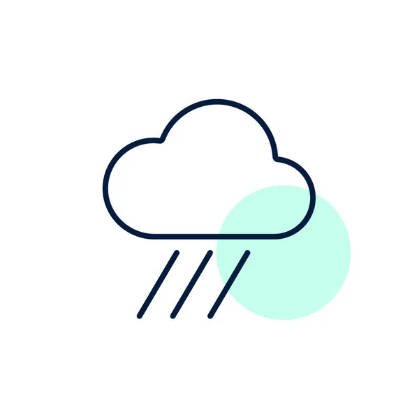 Icono Del Vector Raincloud Signo Meteorología Símbolo Gráfico Para Viajes — Archivo Imágenes Vectoriales