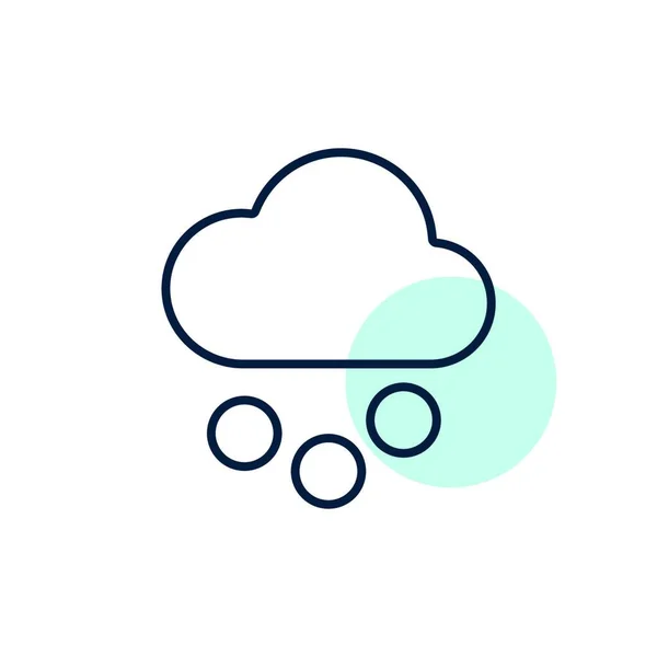 Chmura Ikoną Wektora Ziarna Śniegu Znak Meteorologiczny Symbol Graficzny Podróży — Wektor stockowy