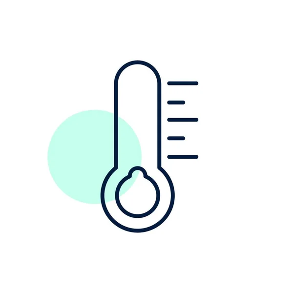 Termómetro Icono Vector Frío Signo Meteorología Símbolo Gráfico Para Viajes — Archivo Imágenes Vectoriales