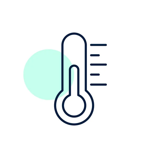 Hőmérő Hővektor Ikon Meteorológiai Jel Grafikon Szimbólum Utazás Turizmus Időjárás — Stock Vector