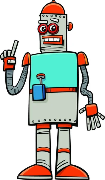Une Illustration Dessin Animé Robot — Image vectorielle