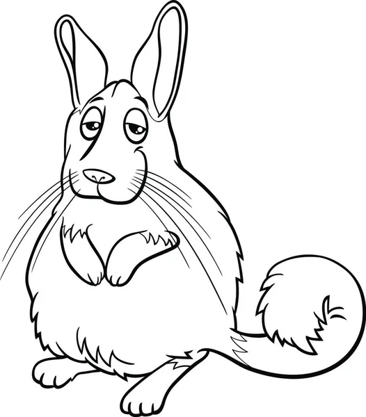 Desenho Animado Preto Branco Ilustração Viscacha Personagem Quadrinhos Página Livro —  Vetores de Stock