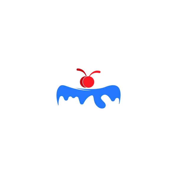 Логотип Весільного Торта Дизайн Значка Торта Векторні Ілюстрації Шаблон — стоковий вектор