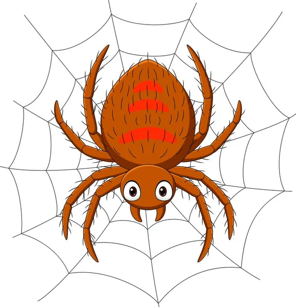 Vektorová Ilustrace Halloweenského Pavouka — Stockový vektor