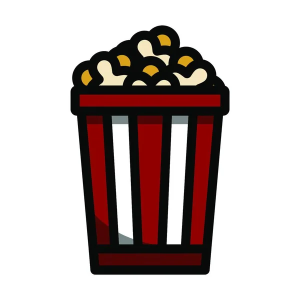 Popcorn Web Icon Simple Illustration — Stock Vector