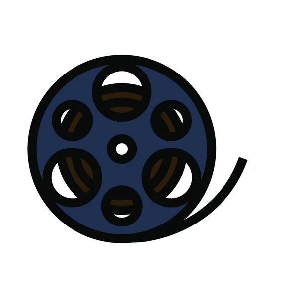 Filmrolle Ikone Flache Abbildung Von Videokamera Vektorsymbolen Für Das Web — Stockvektor