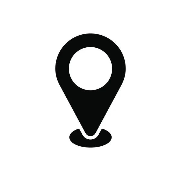 ピンマップグリフアイコン 地図ポインタ 地図のマーカーだ Gps位置記号 航海標識 旅行や観光のウェブサイトやアプリ アプリ Uiのためのグラフシンボル — ストックベクタ