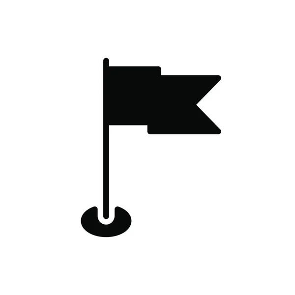 Flagge Gps Pin Vektor Glyphen Symbol Navigationszeichen Grafik Symbol Für — Stockvektor