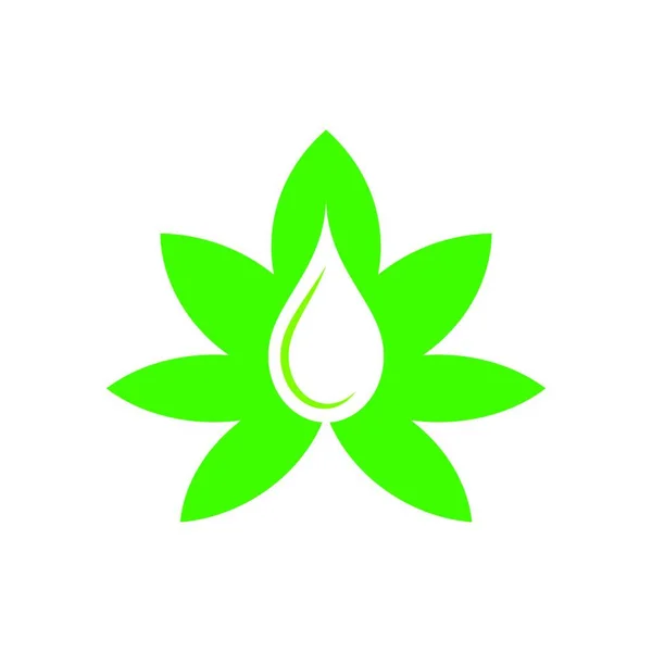 Marihuanablad Medische Cannabis Hennepolie Cannabis Marihuanablad Logo — Stockvector