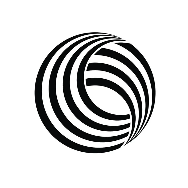 Soyut Çember Logo Tasarımı Renkli Yuvarlak Logo — Stok Vektör