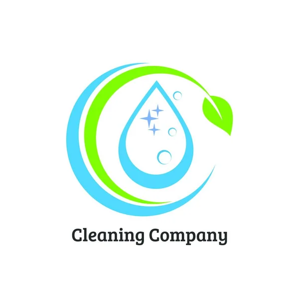 Schoonmaakservice Logo Ontwerp Template — Stockvector