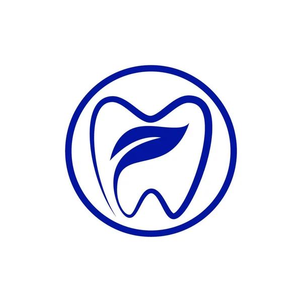 Modello Logo Della Clinica Dentale Vettore Progettazione Del Logo Cura — Vettoriale Stock