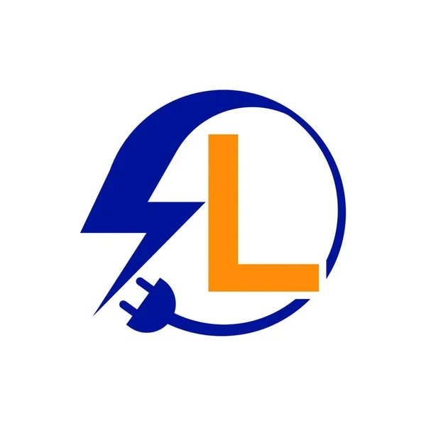 Elektriciteit Logo Template Verlichting Bout Teken Symbool Power Energy Logo — Stockvector