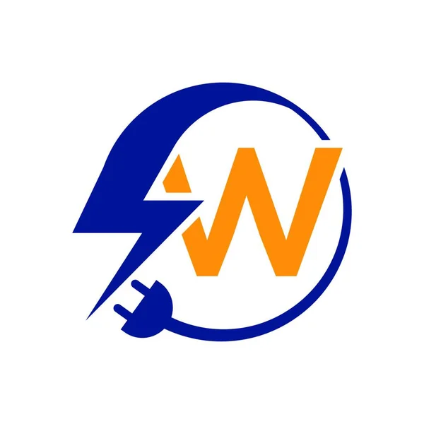 Szablon Logo Energii Elektrycznej Oświetlenie Symbol Znaku Śruby Energia Logo — Wektor stockowy