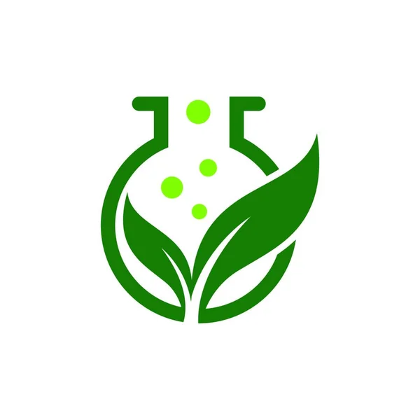 Lab School Logo Education Science Lab Logo Concept Chemical Liquid — Stock Vector