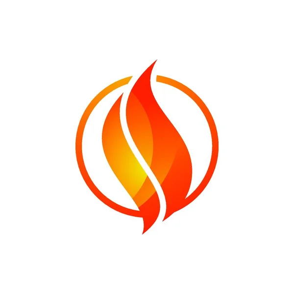 Feuer Flamme Logo Template Vektor Symbol — Stockvektor